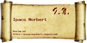 Ipacs Norbert névjegykártya