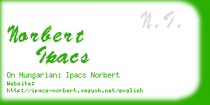 norbert ipacs business card